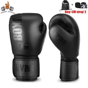 6 8 10 12 14oz Muay Thai Boxing Gants pour les hommes Femmes Pu Le cuir Glove pour lutter contre le kickboxing arts martiaux mixtes 231222