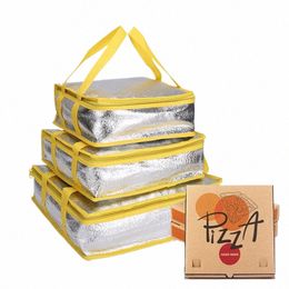 6 8 10 12 pulgadas Bolsa de entrega de pizza Paquete aislado Bolsa más fresca Insulati Picnic plegable Paquete de hielo portátil Bolsa térmica para alimentos Alimentos I7ie #