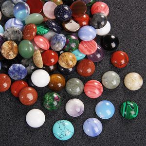 6/8/10/12mm Natuursteen Cabochon Ronde Halfedelstenen Cameo Kralen Fit DIY Ring oorbel Armband Sieraden Maken Vinden