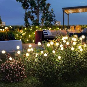 6/8/10 Lichtkop Zonne-energie Fireflys Lights Stijlvolle tuindecoratieve lamp voor parken, gazons, patio's