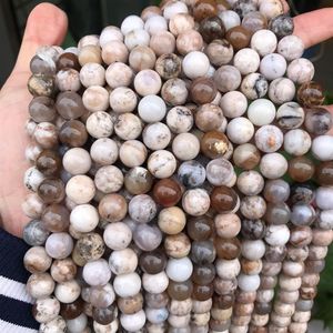 6 8 10mm Natuurlijke Tea Tree Agaat Kralen Goede Kwaliteit Ronde Losse Thee Agaat Kralen Voor Sieraden maken DIY Material285j