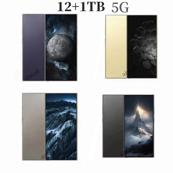 6,8 pouces 5G S24 Ultra Cell Phones déverrouiller l'écran de lecture tactile S23 Phone mobile Warehousee Android S24 Smartphone Camera Téléphone HD Affichage Face Reconnaissance 1TB