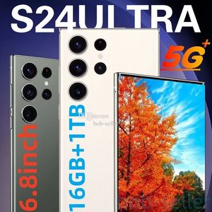 6,8 pouces S24 Ultra Full Touch Screen 5G Téléphone cellulaire 12 Go + 512 Go S24 S23 Ultra Mobile Phones Original Facial Unlock Smartphone Phone Mobile HD Camera GPS Play Game Video