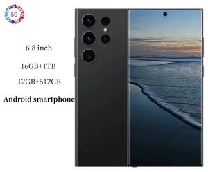 6.8inch S24 Ultra-telefoon 5G Octa-core 6GB 256 GB 512 GB S23 Mobiele touchscreen 13 miljoen camera GPS HD Display Face Recognition GPS 1 TB Multi-taille Englishphone