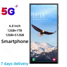 6,8 pouces S24 Ultra Full Touch Screen 5G Téléphone cellulaire 12 Go + 512 Go S24 S23 Ultra Mobile Phones Original Facial Unlock Smartphone Phone Mobile Phone Camera GPS Play