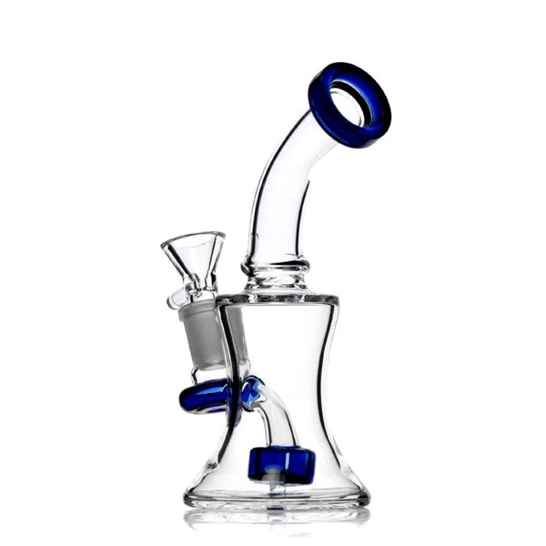 6.5 pulgadas precio barato bongs de vidrio plataformas petroleras con tazones de vidrio gratis 14mm femenino femenino con vaso de vidrio Dab Rigs Tubos de agua