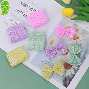 6/8 cm 5yards Floret TuLle Daisy Ribbon Roll Diy Handmade Craft Hair Ornament Baking Cherry Blossoms Gedrukte gaasstofbenodigdheden