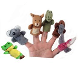 6 Animaux Puppets doigts Soft Bravo Velour Animal Puppets Kids Child Animal Finger Puppet Toys Preschool Kindergarten2610125