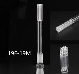 6 gewapend glas downstem diffuser met 19 mm vrouwelijk tot 19 mm mannelijk gewrichtsglas naar beneden stengel voor glazen bongs waterleidingen