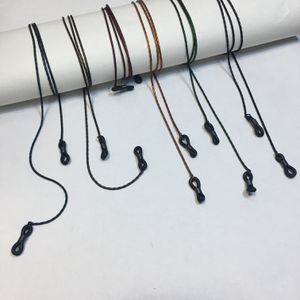 6 surtidos de gafas de sol de colores sólidos, cadena de metal de latón, soporte para retenedor de gafas, cordón para gafas con tacto de goma