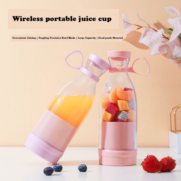 Mélangeur Portable à 6 lames, bouteille pour secouer Smoothie, Mini mélangeur électrique Rechargeable par Usb, presse-agrumes de fruits frais