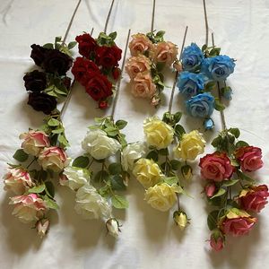 6 knoppen kunstmatige rozenbloemen simulatie rozen bruiloft centerpieces jubileum feest huis herberg decoratie ornamenten