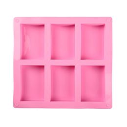 6 Holiconen Siliconen bakvormen Soap Mold Plain Rechthoek Schimmel Handgemaakt voor Huishoudelijke Craft Soap Making 1223025