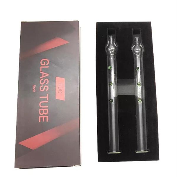 6 Clear Honey Straw pipa de vidrio colector de néctar dab nectar Pack de 2 Light green339u