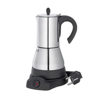 Ensemble de 6 tasses à café, cafetière électrique Geyser Moka, Machine à café, expresso, percolateur, cuisinière en acier inoxydable 3562