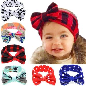 6 Kleur Baby Meisjes Haarband Bowknot Plaid Bloemen Dots Hoofdband Kinderen Kinderen Hoofddeksels Baby's Fotografie Props Haarbanden A686