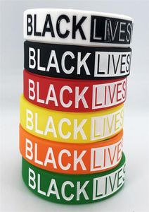 6 couleurs Black Lives Matter Bracelets Silicone Bracelet Bracelet Lettres Imprimer Bracelets En Caoutchouc bracelet fête faveur Entier JJ67360611