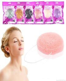 6 couleurs Konjac Sponge pour la peau propre Natural Retourant minuscule face noire nettoyage lavage de maquillage bouffée Sponge maquiagem7263949