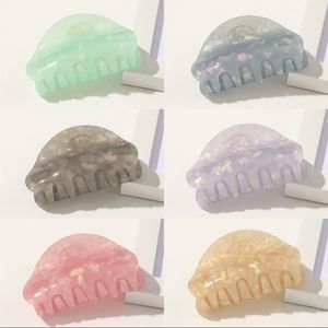 6 Kleur Marmeren Kleurrijke Meisjes Haarspelden Krab Klauw Klem Dames Barrettes Acryl Haarklemmen Haaraccessoires Hoofddeksels 1361 B3