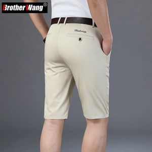 6 Color Mens Business Casual Shorts Fashion Summer Coton Straitement Shorts élastiques pour hommes