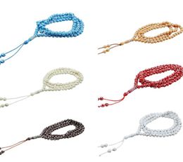 6 Kleur Moslim Midden -Oosten Schakelbanden Tassel Pendant 99 Gebedschalen Keten Islamitische rozenkrans5287941