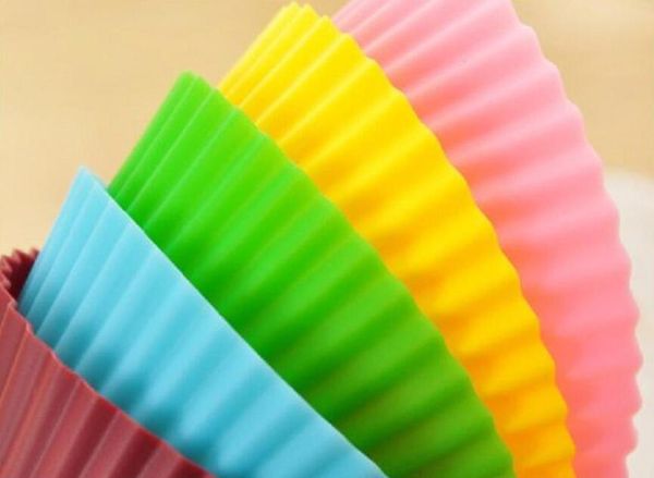 200 pièces mélange couleur Silicone Muffin gâteau Cupcake moule étui ustensiles de cuisson fabricant moule plateau cuisson tasse moule