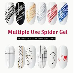 6-kleuren Spider Gel Nail Art Kit - elastische lijnpolijstgels voor creatieve nagelontwerpen, hoog-pigment en langdurige salonkwaliteitselectie voor doe-het-zelf-manicure