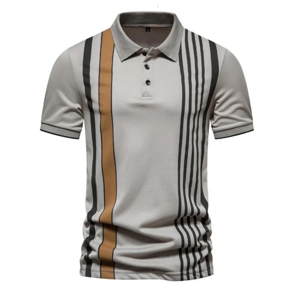 6 couleurs 2023 Tshirt Polo Mens Tshirt Collit à rayures tshirts à la mode Brestable Tees Pro Choice 240417