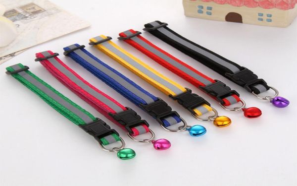 6 colores ajustables lindas hebillas hebillas correa gato perro de perro brillante collar de mascota global4780770