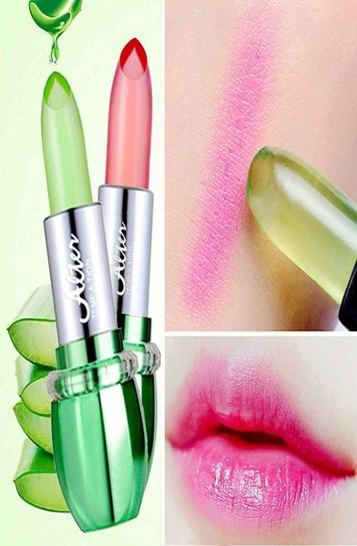 6 colores Bálsamo labial de aloe vera Juego de lápiz labial Crystal Jelly Cambio de color de temperatura mágica Hidratante de larga duración Labios impermeables Ca3790442