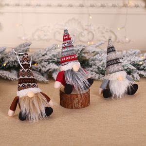 Poupée en peluche de Noël Suspendus Ornement Décorations Tricoté Gnome Poupées Xmas Tree Wall Hang Pendant Holiday Decor Gift 6 Couleurs Free DHL ou UPS HH9-2461