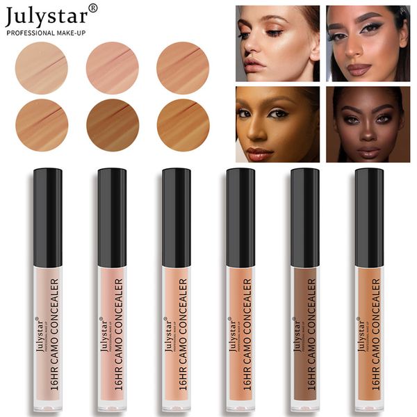 6 colores corrector de larga duración hidratante poro acné cubierta cara contorno de ojos corrector maquillaje cosméticos