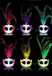 6 kleuren Crazy Party Maskers Heldere Carnavalskostuums Maskers Mardi Gras Maskers voor Dames 10 STUKSLOT LP0637528481