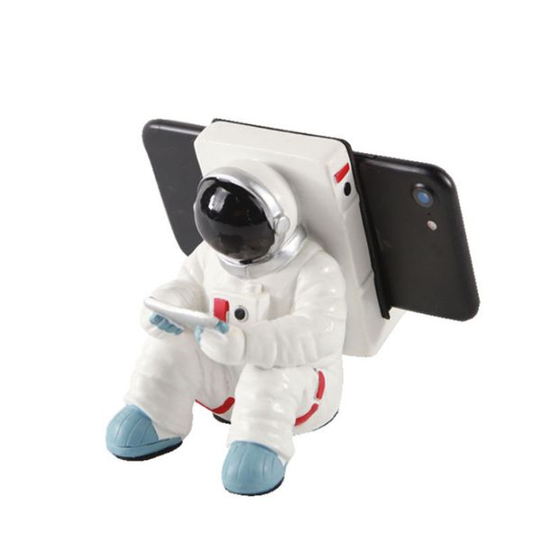6 couleurs conception créative résine belle artisanat mignon astronaute bureau téléphone portable support de support cadeau promotionnel
