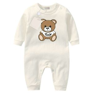 6 couleurs Designer mignon nouveau-né bébé vêtements ensemble infantile bébé garçons impression ours barboteuse bébé fille combinaison 0-12 mois