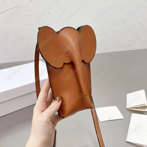 6 Couleurs Éléphant Bandoulière Designer De Luxe Sacs À Bandoulière Femmes Sacs À Main D'été Frais Mini Téléphone Pochette En Cuir Titulaire De La Carte Filles Top Qualité Portefeuille Porte-Monnaie