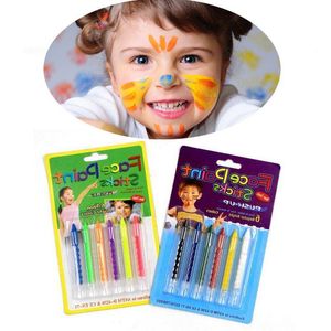 6 Couleurs Visage Peinture Crayon Crayons Épissage Structure Peinture Corps Peinture Stylo Bâton Pour Enfants Partie Maquillage ZA2677 Ttodm
