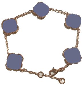 Bracelets à breloques Bracelet 6 couleurs Mode Classique 4 / Chaîne de trèfle à quatre feuilles Agate Shell Nacre pour les filles Designer de mariage Bijoux Mère cadeaux