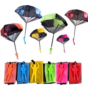 6 Colors Fidget Toys Hand Kite Accessories Throwing Parachute Kids Outdoor Fun Toy Games for Kid Flying Parachutes Sports and Mini Soldier Christmas Gift Wholesale