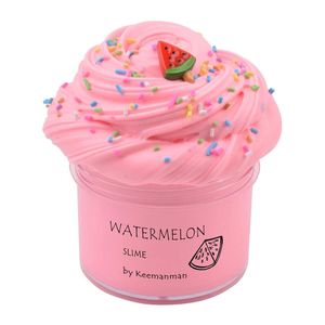 6 kleuren Fluffy Slime Kit Cake Dier Candy Fruit Butter Super Rettery en niet -Sticky Squeeze Toy Stress Relief 240325