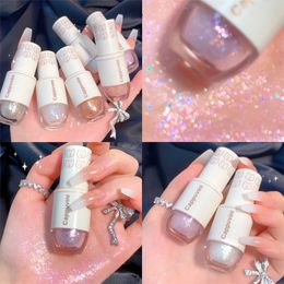 6 colores Glitter Sombra de ojos líquida Highlighter impermeable Pearlescent Shinywow Sootes Lleves de maquillaje de gusano de seda mentiroso Cosméticos