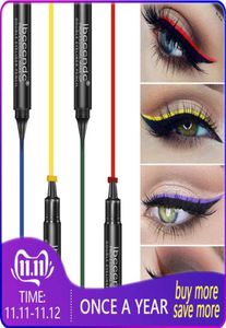 6 couleurs Liquid Eyeliner Stra Stra Matte noir Colorful Lazy Eyes Make Up Imperproof Rapid Dry Blue Green rouge Jaune Yellow Eye 4851396