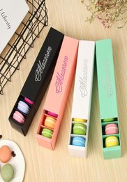 6 colores Embalaje de macarrones Favores de dulces de boda Cajas de papel láser 6 cuadrículas Chocolates Boxcookie Box LX39055752485