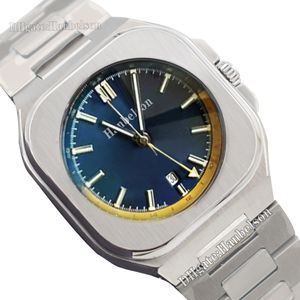 Reloj para hombre de 6 colores Dos tonos Azul esfera amarilla 2813 Movimiento automático Reloj de pulsera con correa de acero de 46 mm