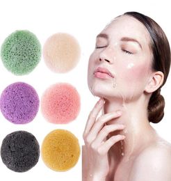 6 couleurs NTATURE KONJAC Konnyaku Sponge Nettoyer lavage cosmétique bouffée douce nettoyage des éponges pour le visage