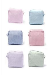 6 colores Royalblanks Pequeña bolsa cosmética lista para enviar espacios en blanco enteros Seeersucker Fashione Rectangles Magno Pouch4622137