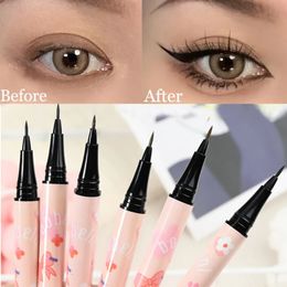6 kleuren Ultrafijne Vloeibare Eyeliner Pen Make Roze Bruin Liggen Zijderups Potlood Blijvende Waterdicht Sneldrogend Cosmetica 240111