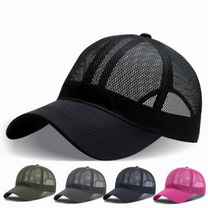 6 couleurs Unisexe Mesh Baseball Caps ajusté Airmable Breatte Full Net Sun Sun Cycling Randonnée Golf Cap