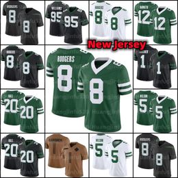 8 Aaron Rodgers Garrett Wilson Football Jersey Ahmad Sauce Gardner Breece Hall Quinnen Williams Joe Klecko Mosley Jermaine Johnson II Tyron Smith Haason Reddick