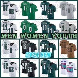 6 DeVonta Smith Jalen duele camisetas de fútbol A.J.Brown Darius mata a los Philadelphias Eagless Jason Kelce D'Andre Swift Brian Dawkins Donovan McNabb Haason Reddick Dean d1